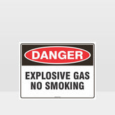 Custom Metal Sign,Danger Explosive Gas No Smoking Sign